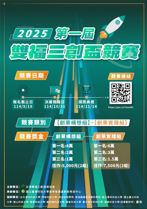 【活動轉知】2025第一屆雙福三創盃競賽正式開跑圖片