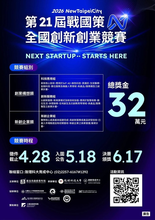 【競賽活動】第21屆戰國策全國創新創業競賽圖片